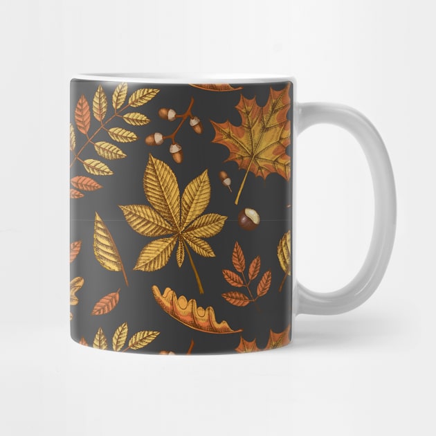 Autumn  pattern with leaves by nocturanna@gmail.com